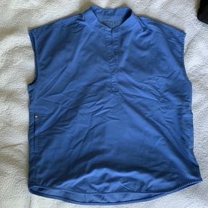 Figs ~ Rafaela Scrub Top ~ Small ~ Ciel Blue